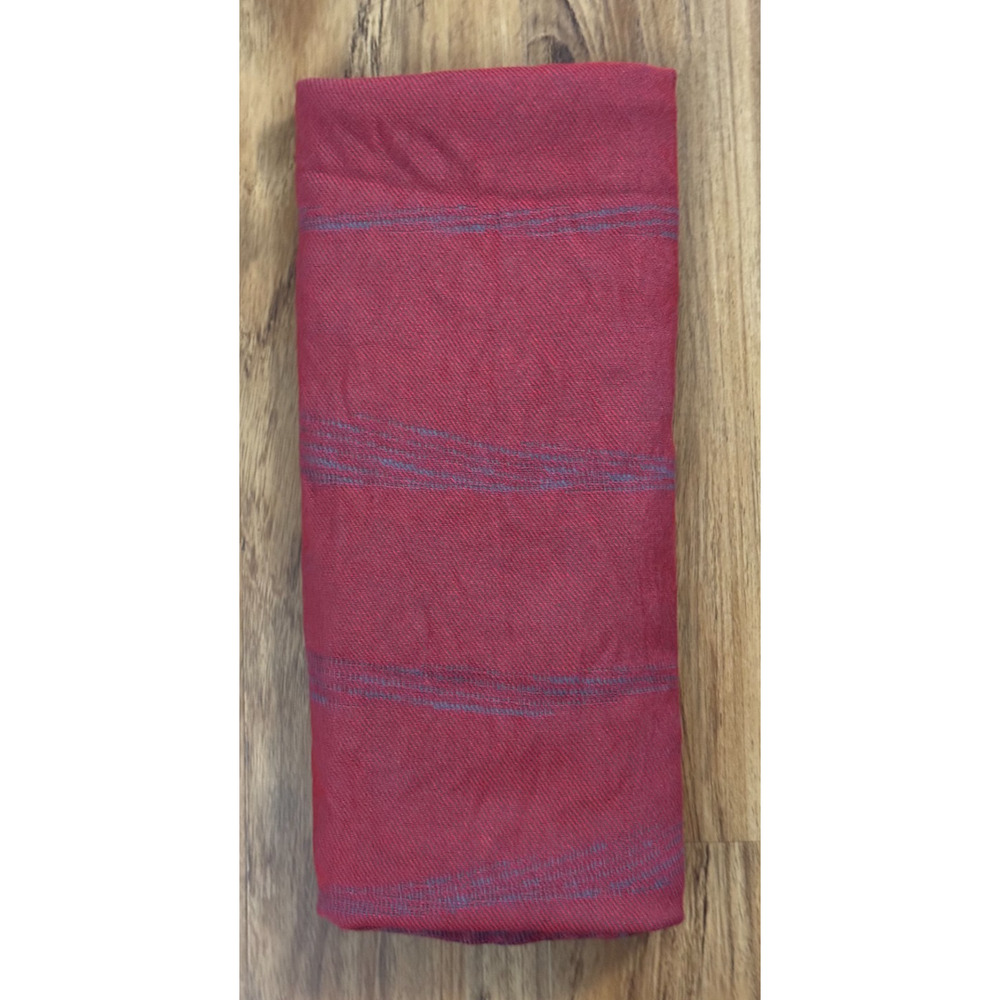 Turkish Airlines Red/Gray Stripe Economy Class Blanket 62"x38"